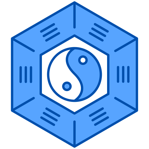 yin yang Generic Blue icono