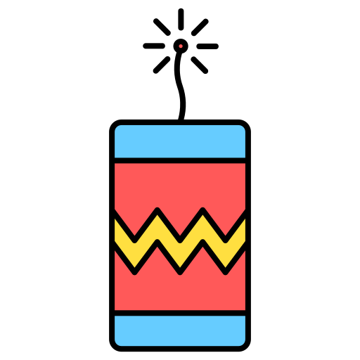 Firecracker Generic Outline Color icon