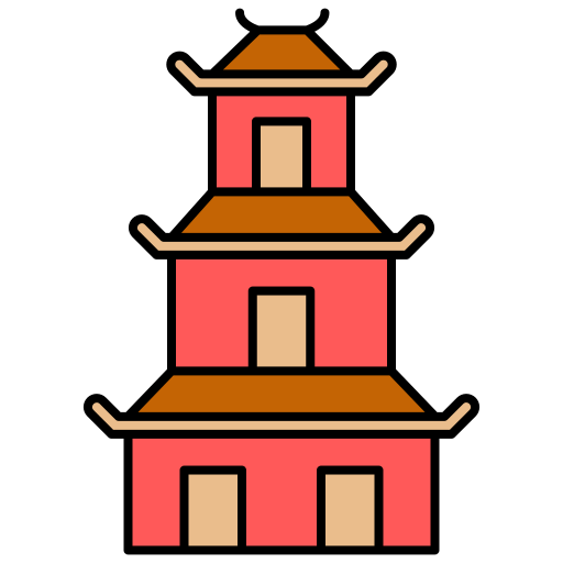 pagode Generic Outline Color icon