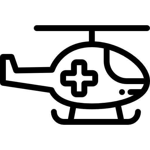 elicottero Detailed Rounded Lineal icona