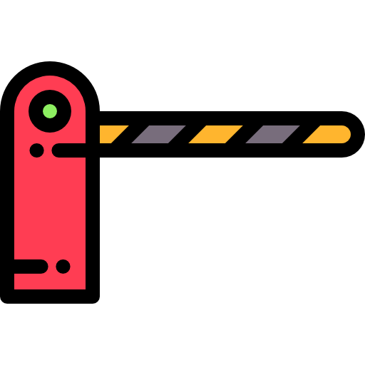 barrera de estacionamiento Detailed Rounded Lineal color icono