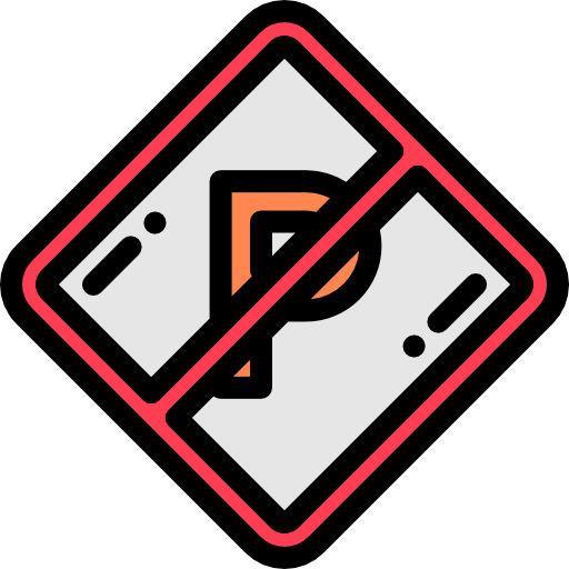 No parking Detailed Rounded Lineal color icon