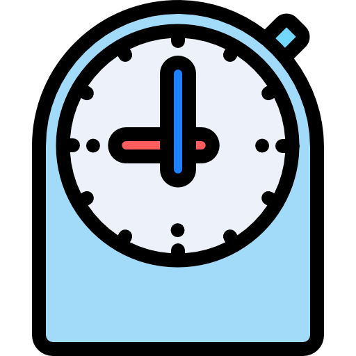 Clock Detailed Rounded Lineal color icon