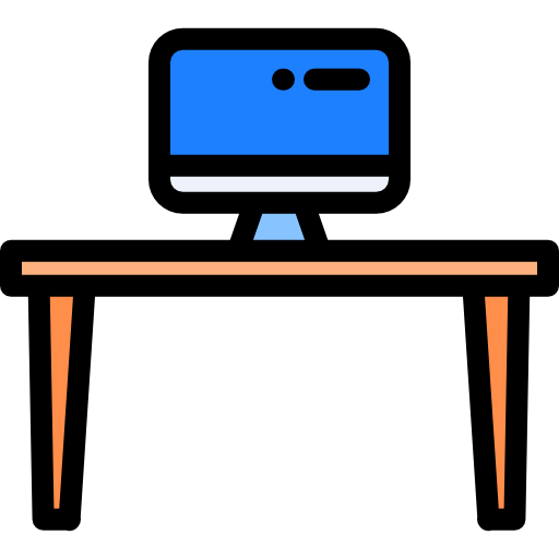 стол письменный Detailed Rounded Lineal color иконка