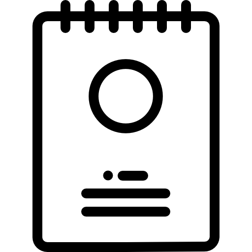 bloc notes Detailed Rounded Lineal icona