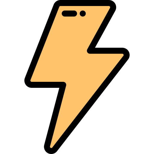 Flash Detailed Rounded Lineal color icon