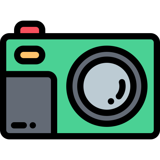 cámara de bolsillo Detailed Rounded Lineal color icono