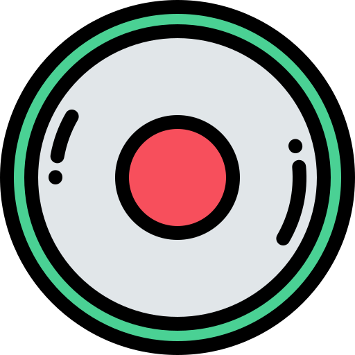 botón de grabación Detailed Rounded Lineal color icono