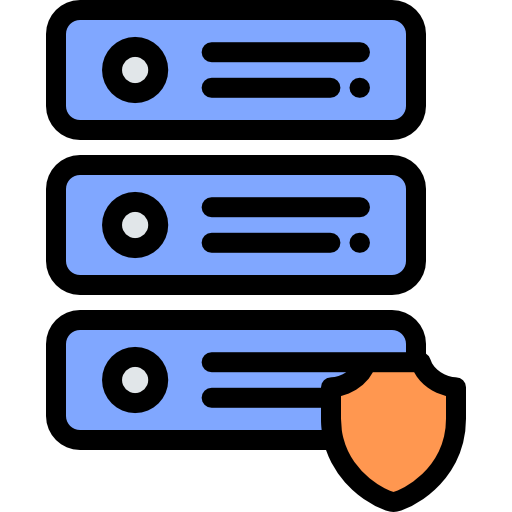 base de datos Detailed Rounded Lineal color icono