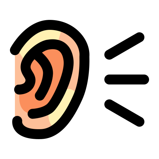 Hear Generic Outline Color icon