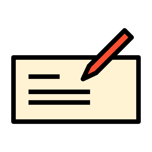 Cheque Generic Outline Color icon