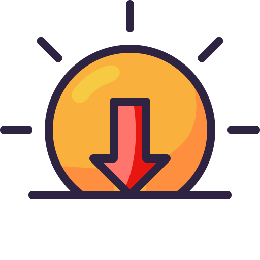 Sunset Generic Outline Color icon