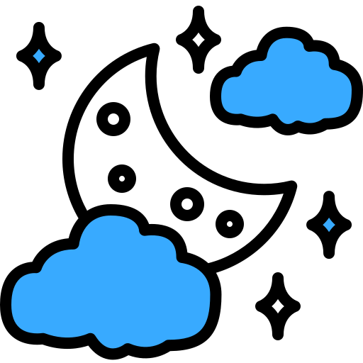 noche nublada Generic Fill & Lineal icono