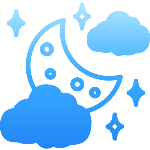 Cloudy night Generic Flat Gradient icon