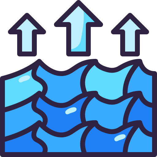 High tide Generic Outline Color icon