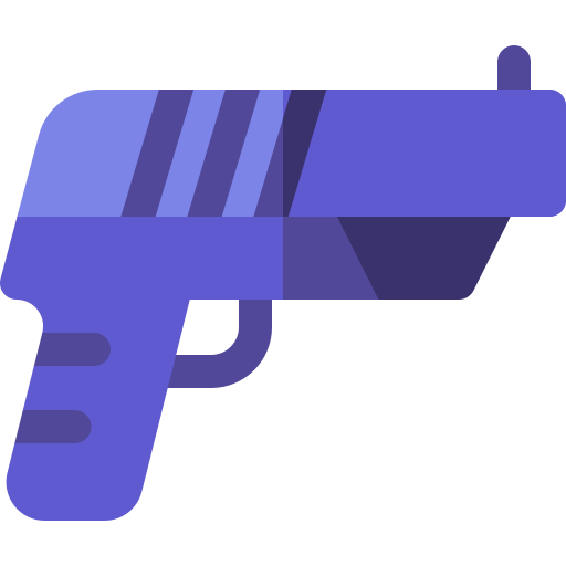 pistola Basic Rounded Flat Ícone
