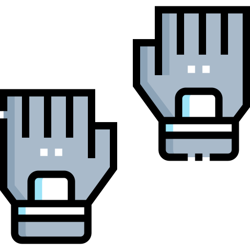 手袋 Detailed Straight Lineal color icon
