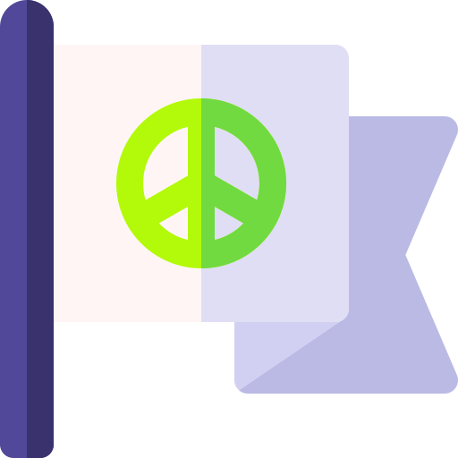 vredesvlag Basic Rounded Flat icoon