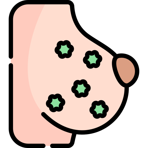 Breast Kawaii Lineal color icon