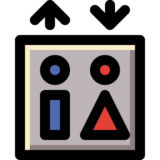 Elevator Generic Outline Color icon