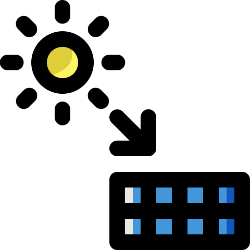 panneau solaire Generic Outline Color Icône