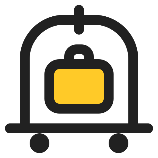 Luggage cart Generic Outline Color icon
