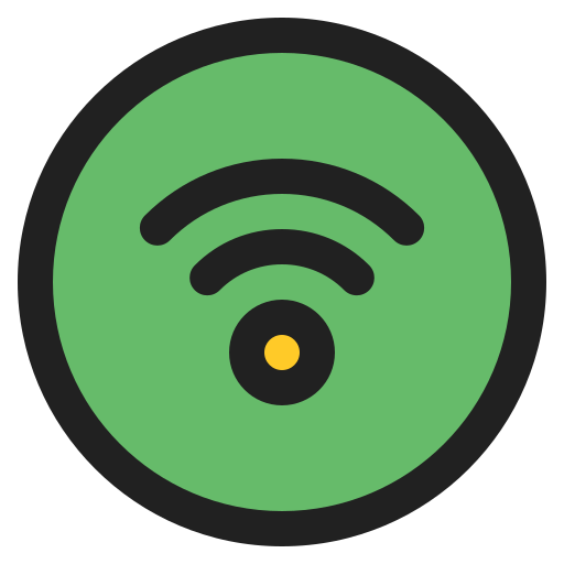 無料wi-fi Generic Outline Color icon