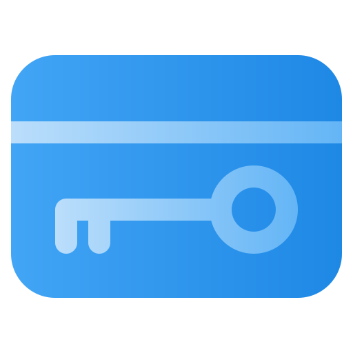 llave de tarjeta Generic Flat Gradient icono