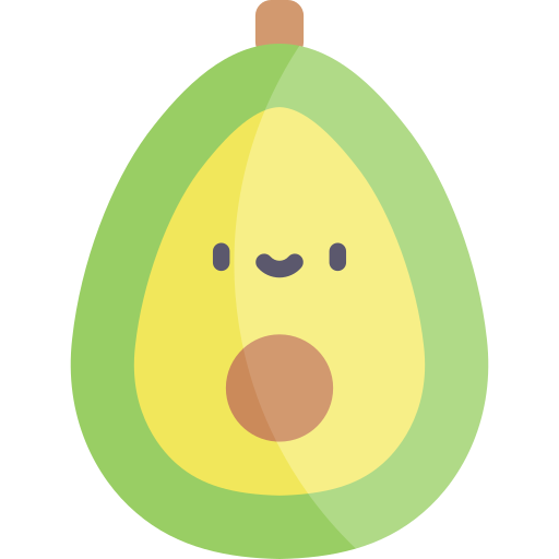 avocado Kawaii Flat icona