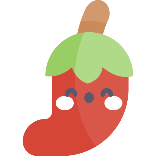 Chili pepper Kawaii Flat icon