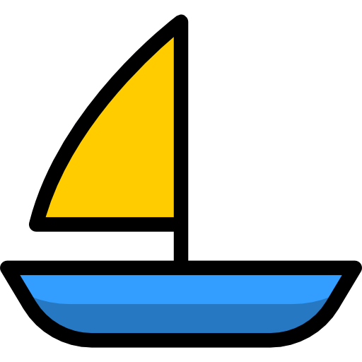 Sailboat Stockio Lineal Color icon