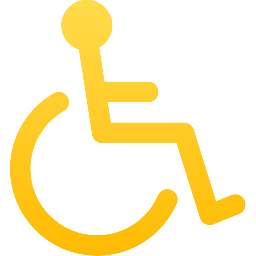 cadeira de rodas Generic Flat Gradient Ícone