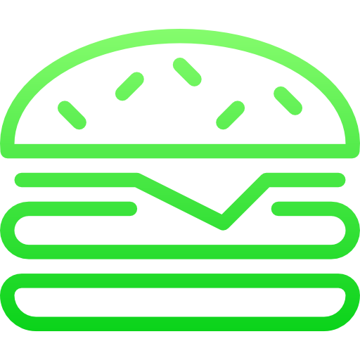 hamburger Stockio Lineal Gradient icoon