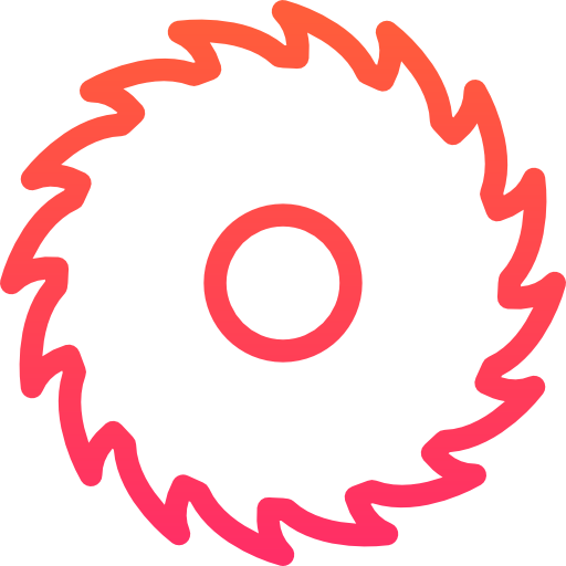 cirkelzaag Stockio Lineal Gradient icoon