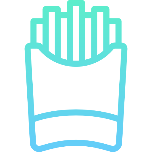 pommes frittes Stockio Lineal Gradient icon