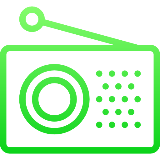 Radio Stockio Lineal Gradient icon