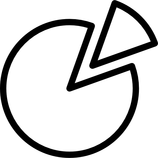 gráfico circular Stockio Lineal icono