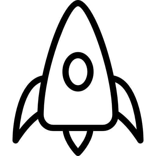 cohete espacial Stockio Lineal icono