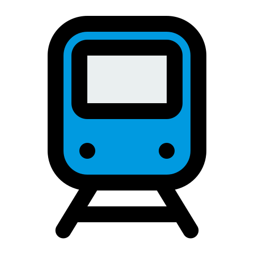 鉄道駅 Generic Outline Color icon