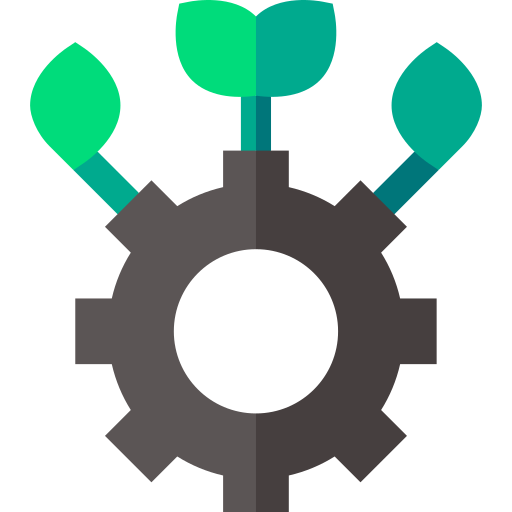 innovación verde Basic Straight Flat icono
