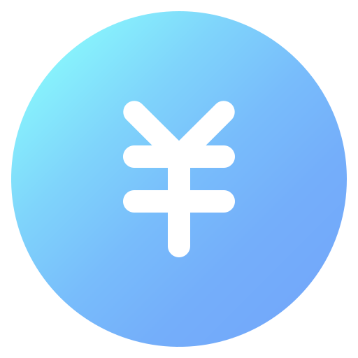 yen Generic Flat Gradient icoon