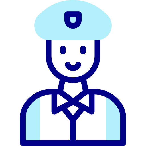 警官 Detailed Mixed Lineal color icon