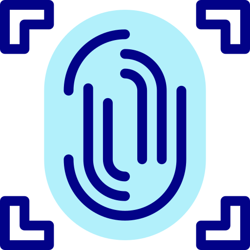 Fingerprint Detailed Mixed Lineal color icon