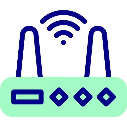 Router Detailed Mixed Lineal color icon