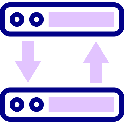 Data transfer Detailed Mixed Lineal color icon