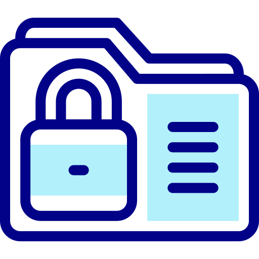 File security Detailed Mixed Lineal color icon