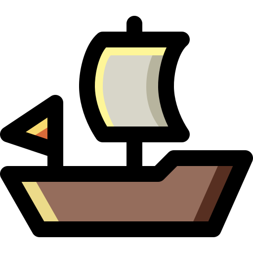 Парусное судно Generic Outline Color иконка