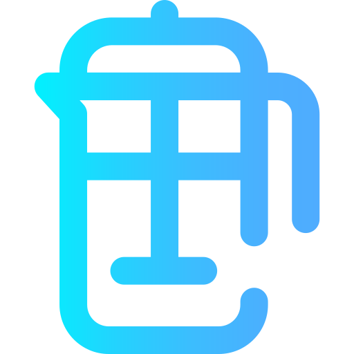 French press Super Basic Omission Gradient icon