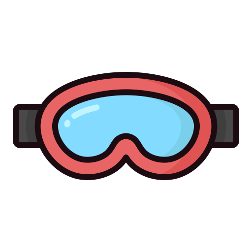 ski bril Generic Outline Color icoon