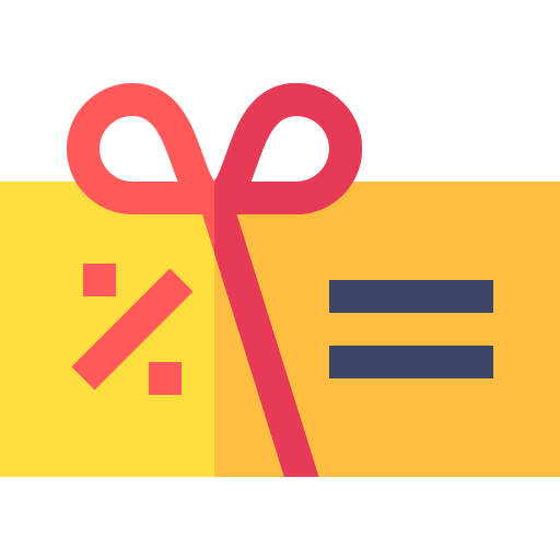 Gift card Basic Straight Flat icon